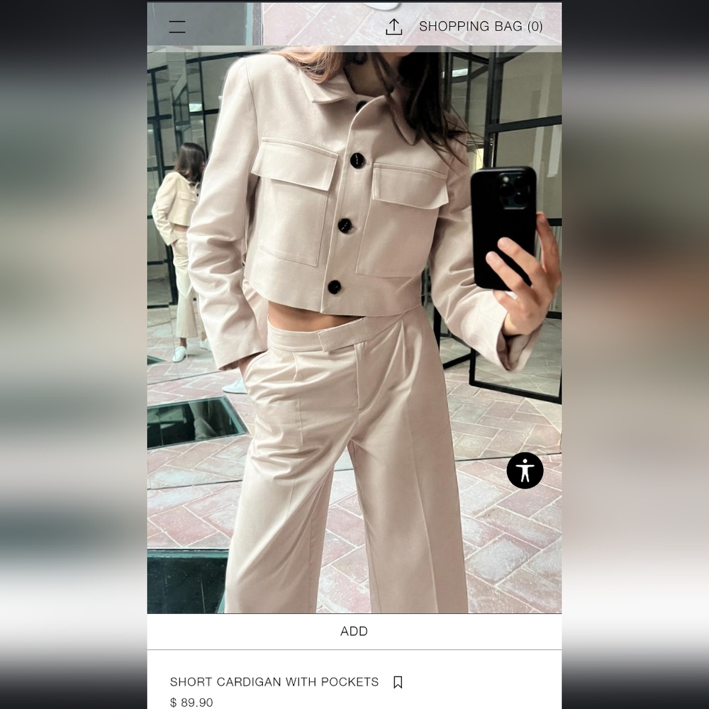 Zara set pants and blazer size Small
